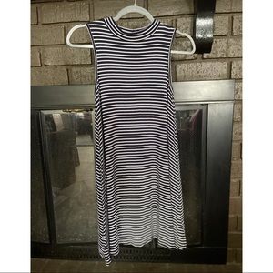 Living Doll Navy Blue & White Striped Dress